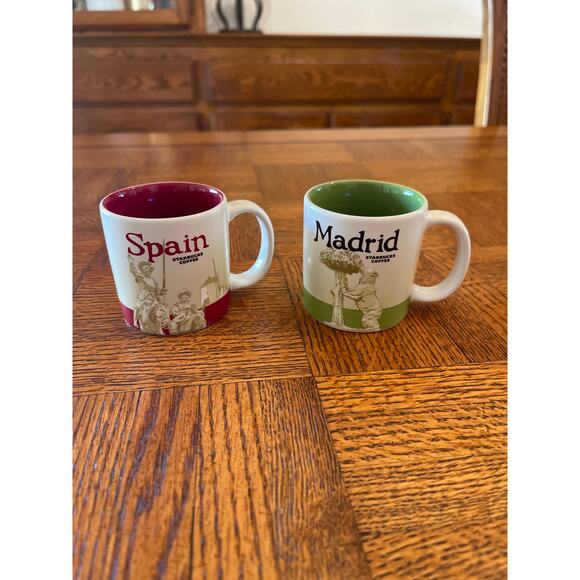 Starbucks espresso mugs set of two Spain and Madrid - Picture 1 of 5
